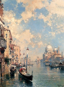 The Grand Canal Venice Franz Richard Unterberger Venice Oil Paintings